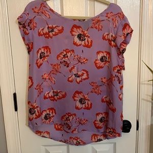 Purple and floral top